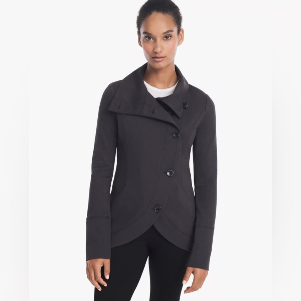 White House Black Market Asymmetrical Knit Blazer Jacket.